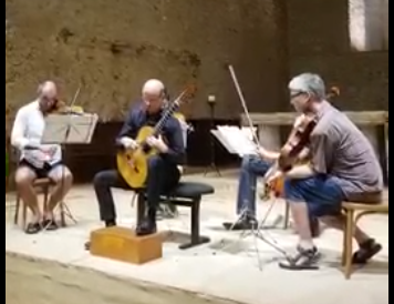 Répétition avec le quatuor TALICH au festival Pablo Casals. ( Concerto d’ Aranjuez )